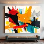 Embrace Modernism with Large Canvas Painting