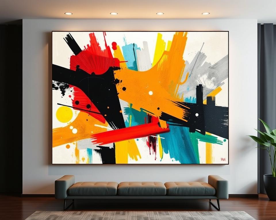 Embrace Modernism with Large Canvas Painting